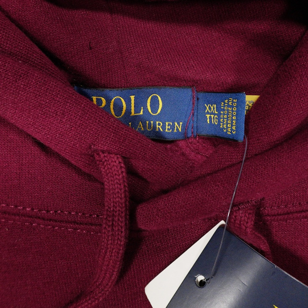 NWT POLO RALPH LAUREN Men's XXL Triple Pony Embroidered Fleece Hoodie Sweatshirt - Picture 4 of 8